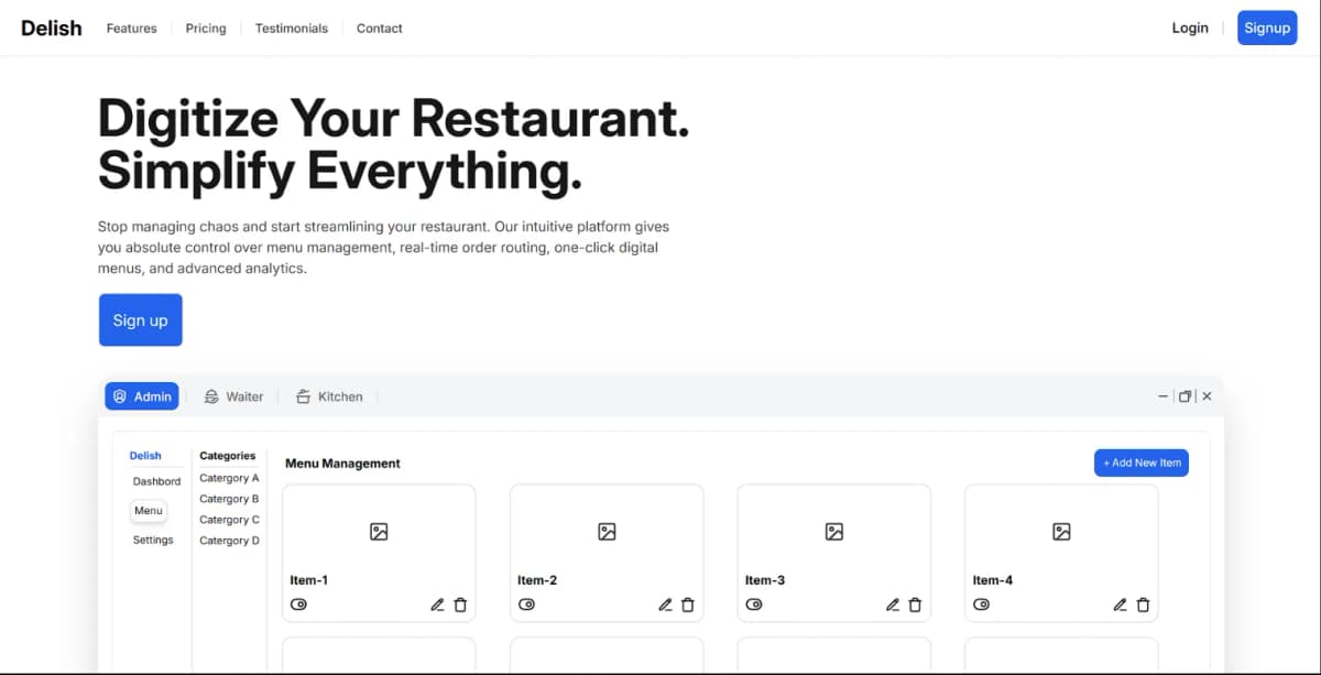 Delish project screenshot